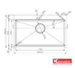 ban ve chau rua bat inox konox kn8050ts