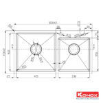 ban ve chau rua bat inox konox kn8245do