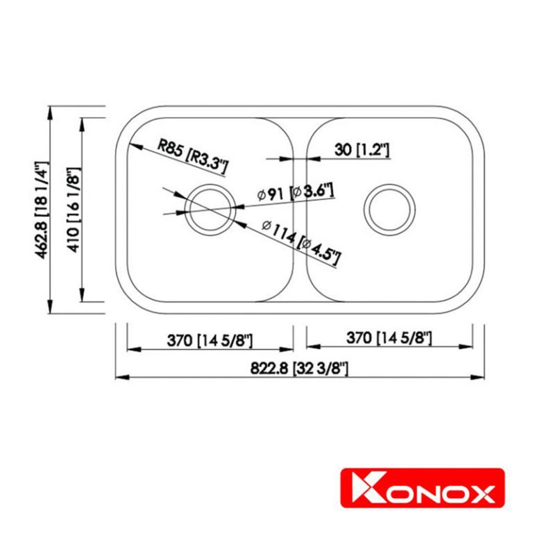 ban ve chau rua bat inox konox kn8246dua