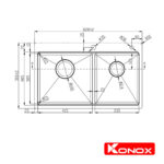ban ve chau rua bat inox konox kn8250td