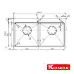 ban ve chau rua bat inox konox kn8850td