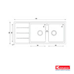 ban ve chau rua bat inox konox turkey beta 1160 ban trai
