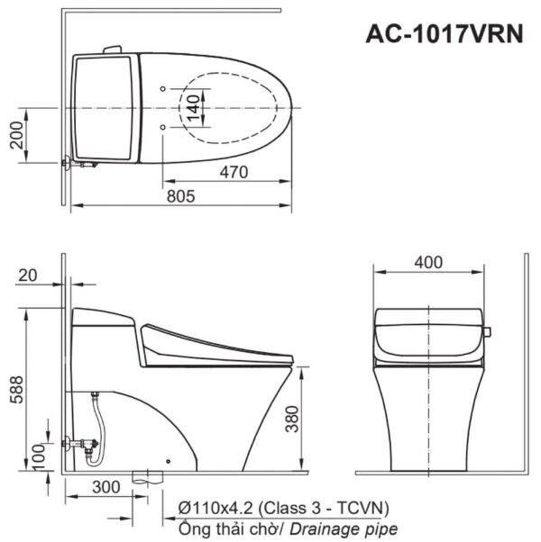 ban ve ki thuat bon cau 1 khoi inax ac 1017vrn ac1017vrn aqua ceramic nap em