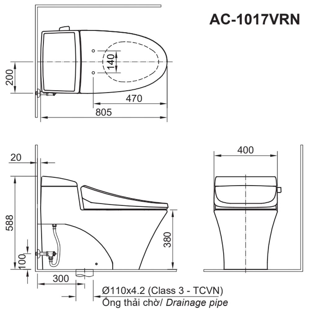 Bản-vẽ-kĩ-thuật-Bồn-cầu-1-khối-INAX-AC-1017VRN-(AC1017VRN)-Aqua-Ceramic-nắp-êm