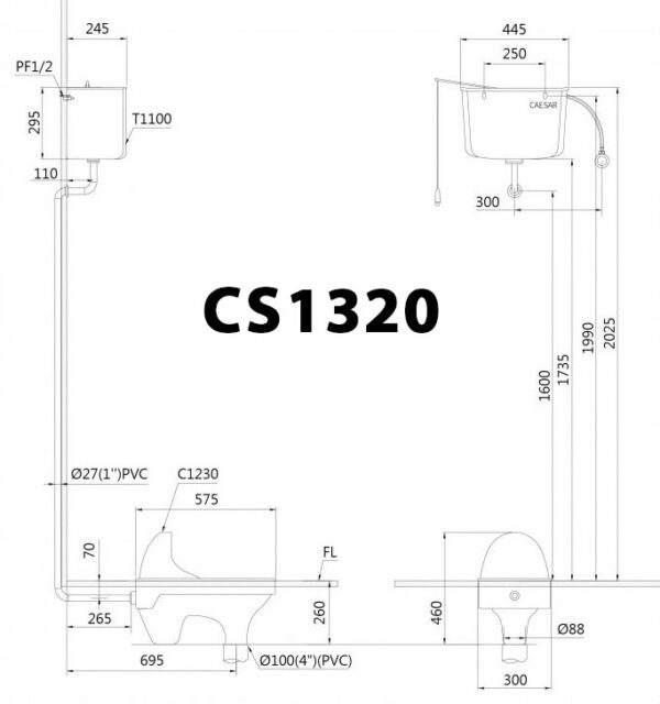 ban ve ki thuat bon cau xom caesar cs1230 ket nuoc t1100