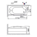 ban ve ki thuat bon tam caesar mt3370l r massage chan yem 17m