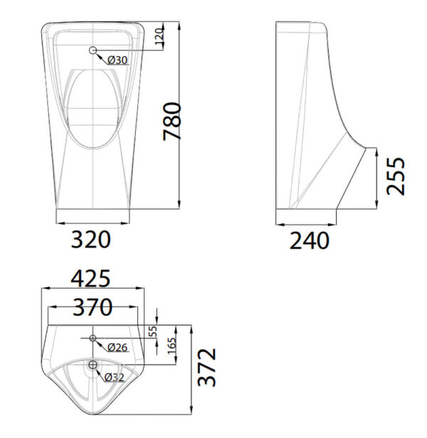 ban ve ki thuat bon tieu nam american standard wp 6509 lynbrook treo tuong