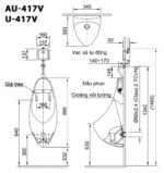 ban ve ki thuat bon tieu nam inax au 417v u 417v treo tuong