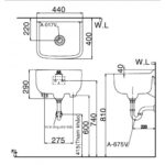 ban ve ki thuat chau rua mat lavabo inax s 17v treo tuong