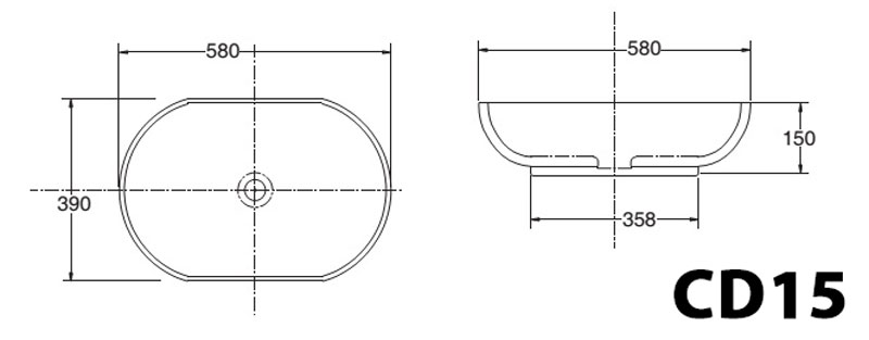 VIGLACERA CD15 - Chậu rửa mặt lavabo đặt bàn 12 Bản-vẽ-kĩ-thuật-Chậu-rửa-mặt-lavabo-VIGLACERA-CD15-đặt-bàn