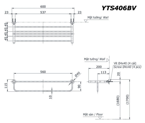 ban ve ki thuat gia khan 2 tang toto yts406bv