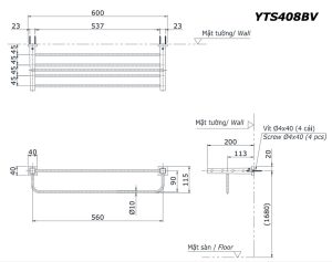ban ve ki thuat gia khan 2 tang toto yts408bv