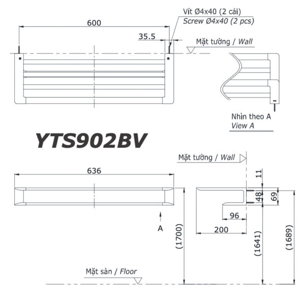 ban ve ki thuat gia khan 2 tang toto yts902bv
