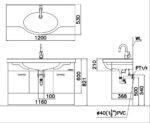 ban ve ki thuat lavabo treo tuong caesar lf5324eh213v