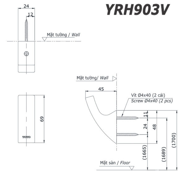 ban ve ki thuat moc ao toto yrh903v