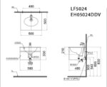 ban ve ki thuat tu chau lavabo caesar lf5024 eh05024ddv