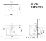 ban ve ki thuat tu chau lavabo caesar lf5026 eh15026av