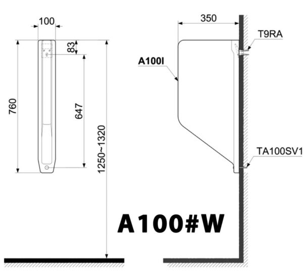 ban ve ki thuat vach ngan bon tieu nam toto a100w