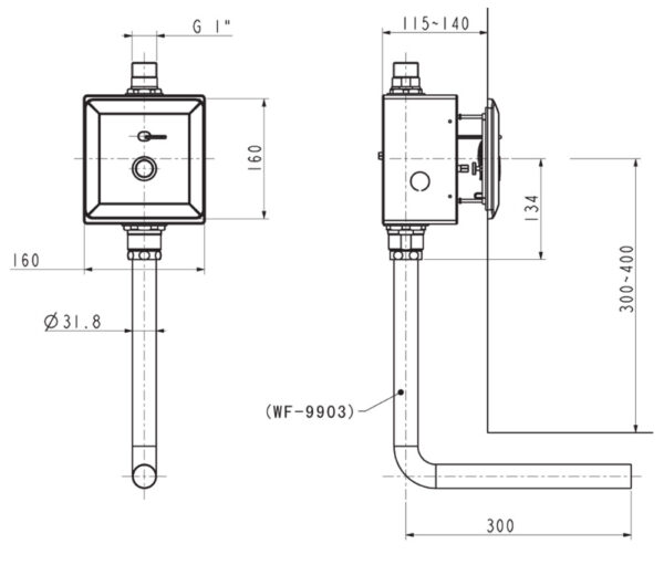 ban ve ki thuat van xa tieu nam american standard wf 8604 cam ung am tuong pin