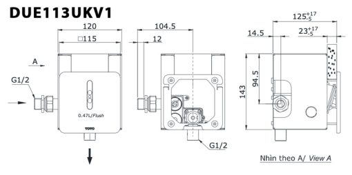 ban ve ki thuat van xa tieu nam toto due113ukv1 cam ung dung pin