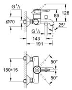 ban ve ky thuat bo tron sen bon tam bauclassic grohe 32865000