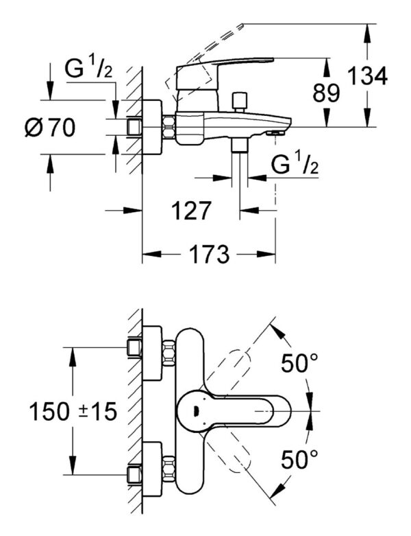 ban ve ky thuat bo tron sen bon tam eurostyle cosmo grohe 33591002