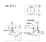 ban ve ky thuat chau lavabo toto lw573jw