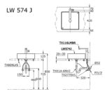 ban ve ky thuat chau lavabo toto lw574jw