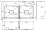 ban ve ky thuat chau rua bat inox bauer bs 8245hm bs8245hm duong ban 2 ho