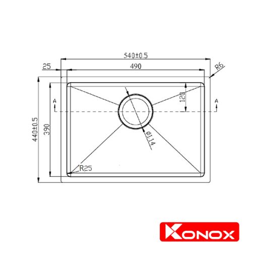 ban ve ky thuat chau rua bat konox kn5444su