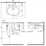 ban ve ky thuat chau rua mat lavabo toto lw1505v am ban hinh ova