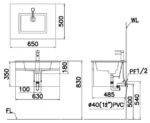 ban ve ky thuat chau rua mat lf5030 eh665v treo tuong