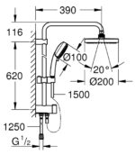 ban ve ky thuat sen cay grohe new tempesta cosmo 200 27394001 khong bo tron