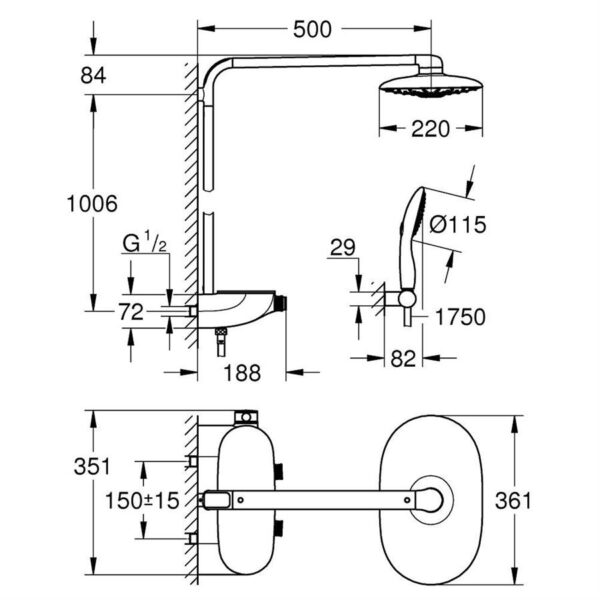 ban ve ky thuat sen tam thong minh grohe smartcontrol 26250000