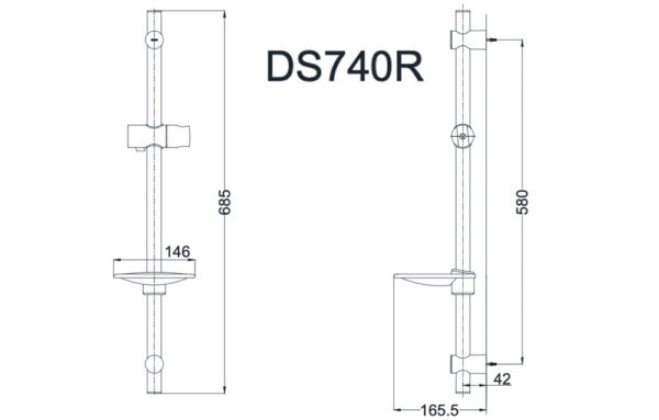 ban ve ky thuat thanh truot sen tam toto ds740r