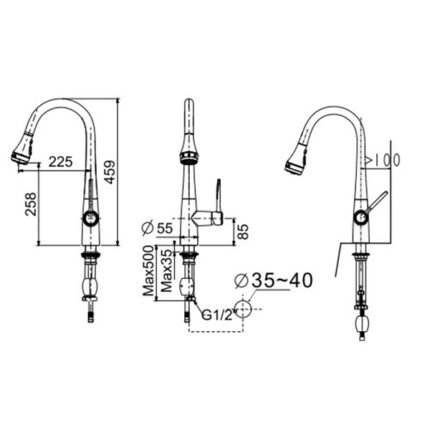 ban ve ky thuat voi bep cam ung dau phun american standard wf 5634 2