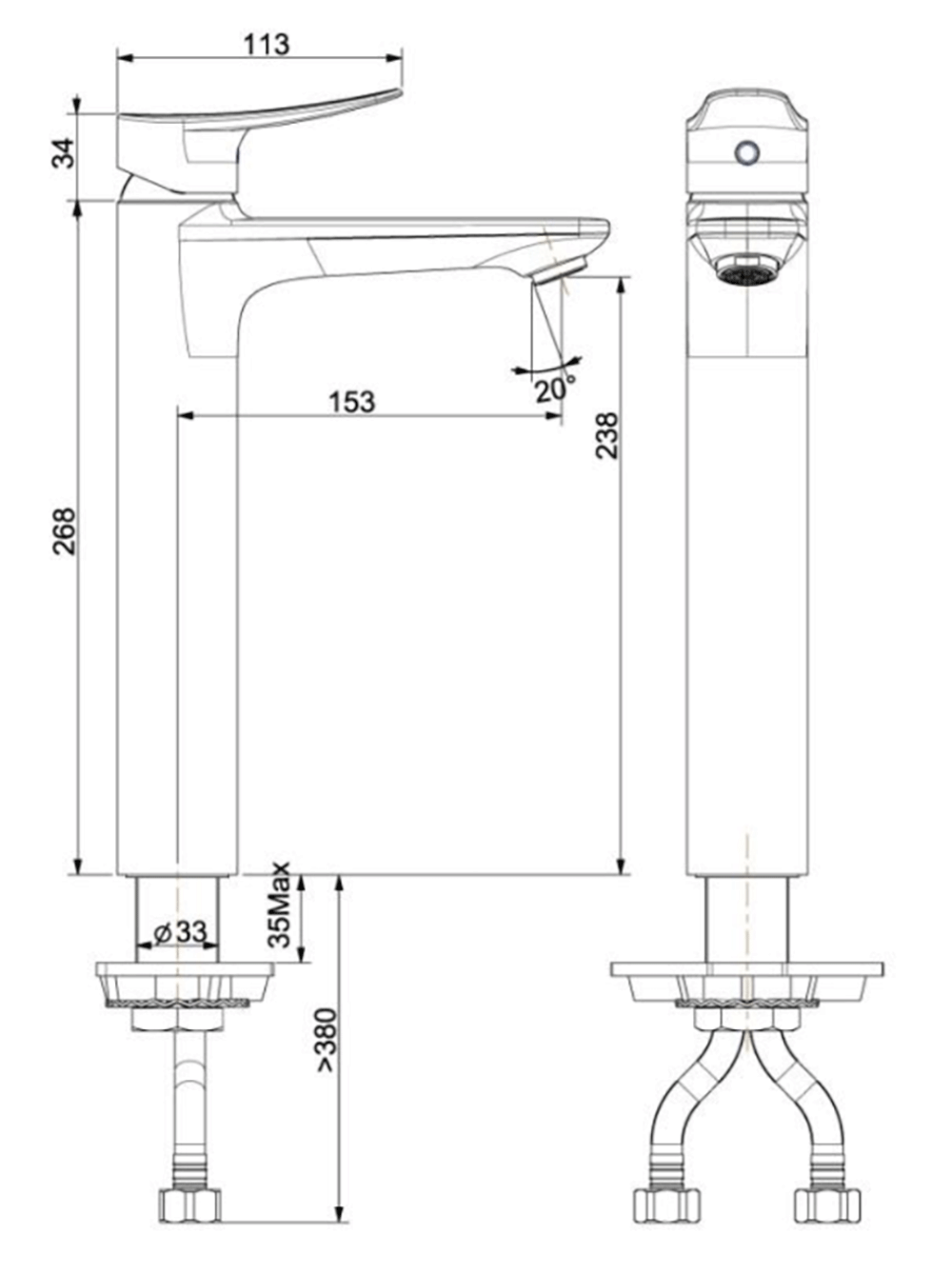 Bản-vẽ-kỹ-thuật-Vòi-chậu-lavabo-American-Standard-WF-0902-dòng-Milano-cổ-cao-nóng-lạnh
