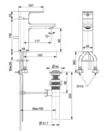 ban ve ky thuat voi chau lavabo american standard wf 1301 acacia evolution nong lanh