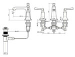 ban ve ky thuat voi chau lavabo american standard wf 1603 kastello nong lanh 3 lo