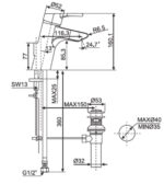 ban ve ky thuat voi chau lavabo american standard wf 3907 dong active nong lanh