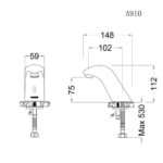 ban ve ky thuat voi chau lavabo caesar a910 cam ung nuoc lanh
