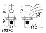 ban ve ky thuat voi chau lavabo caesar b027c lanh