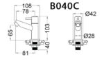 ban ve ky thuat voi chau lavabo caesar b040c lanh