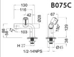 ban ve ky thuat voi chau lavabo caesar b075c lanh