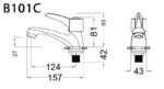 ban ve ky thuat voi chau lavabo caesar b101c lanh