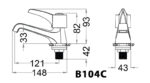 ban ve ky thuat voi chau lavabo caesar b104c lanh