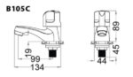 ban ve ky thuat voi chau lavabo caesar b105c lanh
