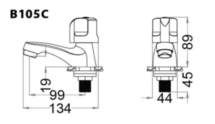 ban ve ky thuat voi chau lavabo caesar b105c lanh