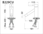 ban ve ky thuat voi chau lavabo caesar b229cu nong lanh