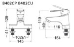 ban ve ky thuat voi chau lavabo caesar b402cp b402cu nong lanh